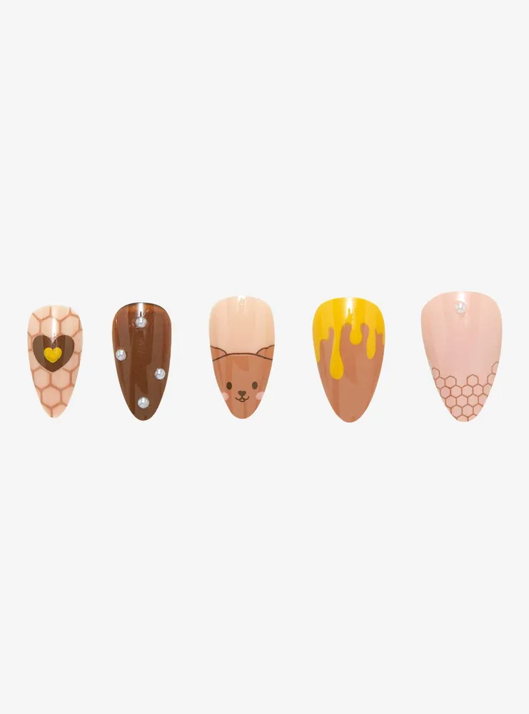 Honey Bear Faux Nail Set