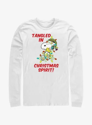 Peanuts Snoopy Tangled Christmas Spirit Long-Sleeve T-Shirt