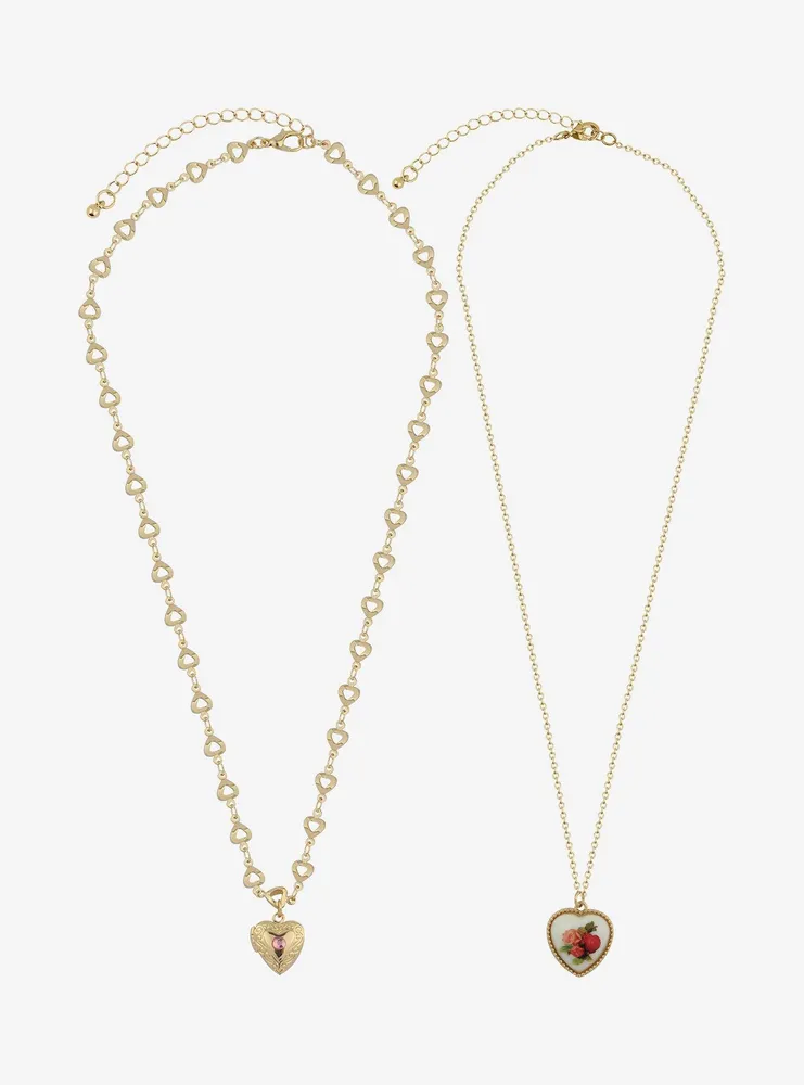 Sweet Society Heart Locket Necklace Set