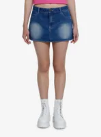 Blue Denim Mini Skirt