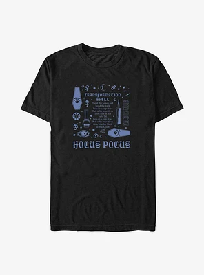 Disney Hocus Pocus Transformation Spell Lyrics Big & Tall T-Shirt