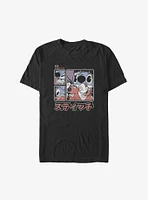 Disney Lilo & Stitch Pew Comic Japanese Big Tall T-Shirt