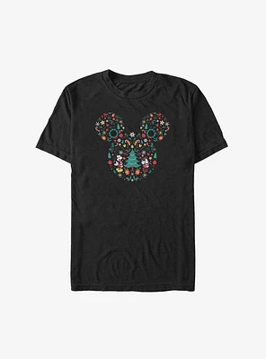 Disney Mickey Mouse Christmas Icon Ear Big & Tall T-Shirt