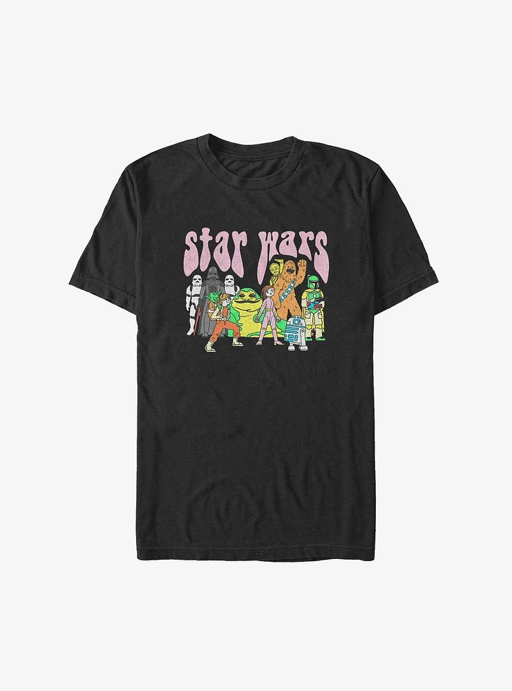 Star Wars Psychedelic Characters Big & Tall T-Shirt