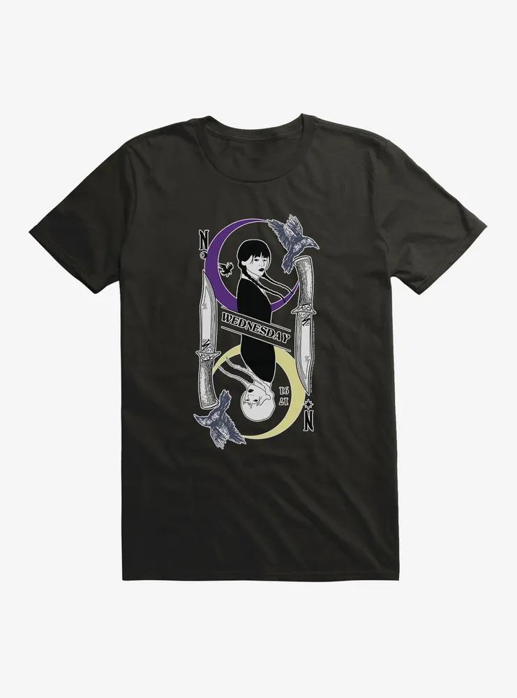 Wednesday Moon And Stars Doppleganger Card T-Shirt