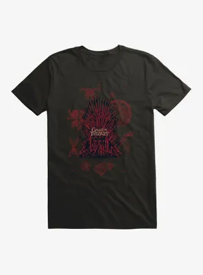 Game Of Thrones Iron Throne Icons T-Shirt