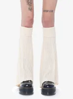 Cream Flared Leg Warmers