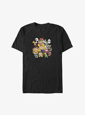 Nintendo Super Mario Villain Stack Big & Tall T-Shirt