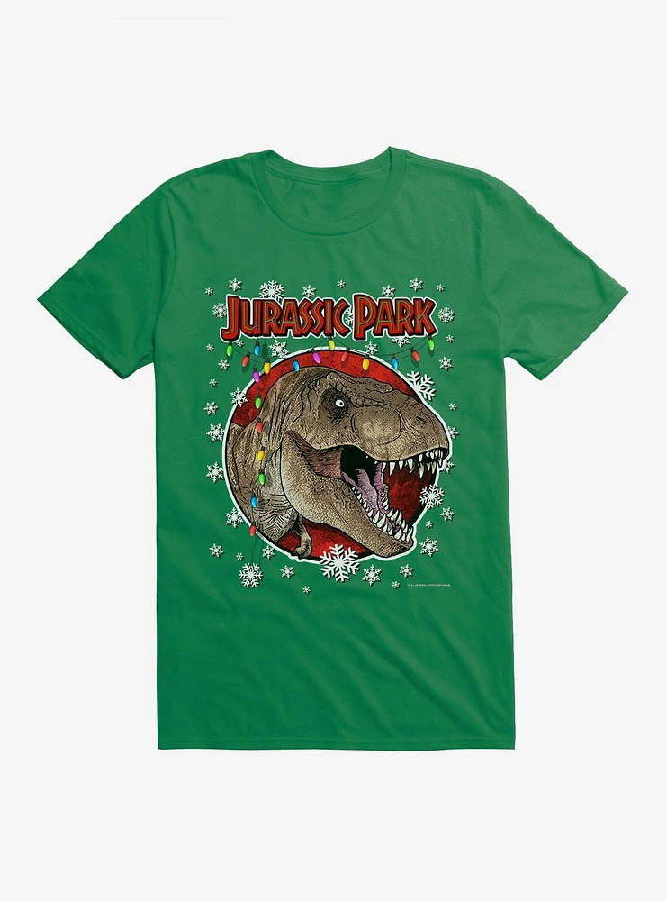 Jurassic Park Christmas Holiday T-Rex T-Shirt