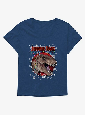 Jurassic Park Christmas Holiday T-Rex Girls T-Shirt Plus