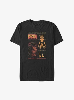 Stranger Things Hawkins Lab Demogorgon Infographic Big & Tall T-Shirt