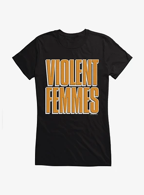 Violent Femmes Shadowed Logo Girls T-Shirt