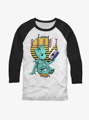 Marvel Guardians Of The Galaxy 90s Groots Raglan