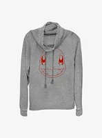 Pokemon Charmander Outline Cowl Neck Long-Sleeve Top