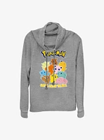 Pokemon Catch 'Em All Cowl Neck Long-Sleeve Top