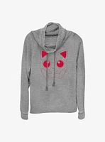 Pokemon Jigglypuff Outline Cowl Neck Long-Sleeve Top