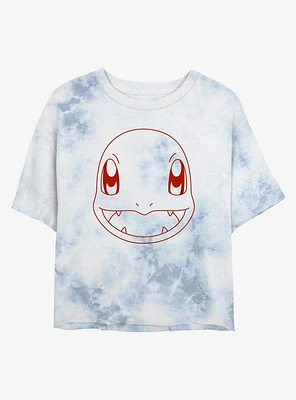 Pokemon Charmander Outline Tie-Dye Girls Crop T-Shirt