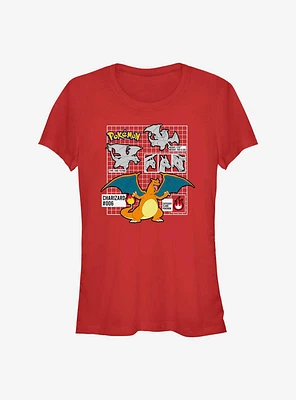 Pokemon Charizard Infographic Girls T-Shirt