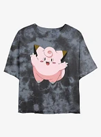 Pokemon Clefairy Tie-Dye Girls Crop T-Shirt