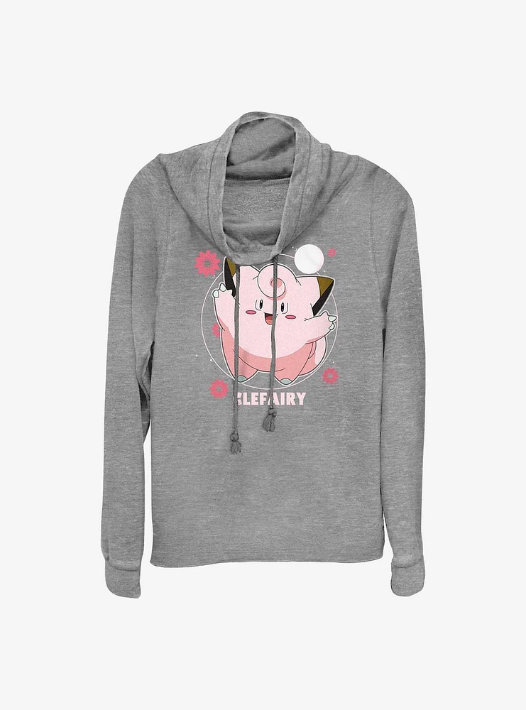 Pokemon Clefairy Fairy Dance Cowl Neck Long-Sleeve Top