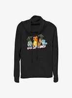 Pokemon Good Vibes Starters Cowl Neck Long-Sleeve Top