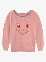 Pokemon Charmander Outline Girls Slouchy Sweatshirt