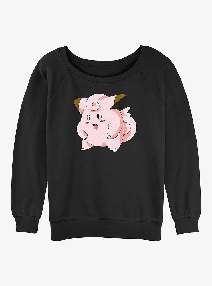 Pokemon Clefairy Pose Girls Slouchy Sweatshirt