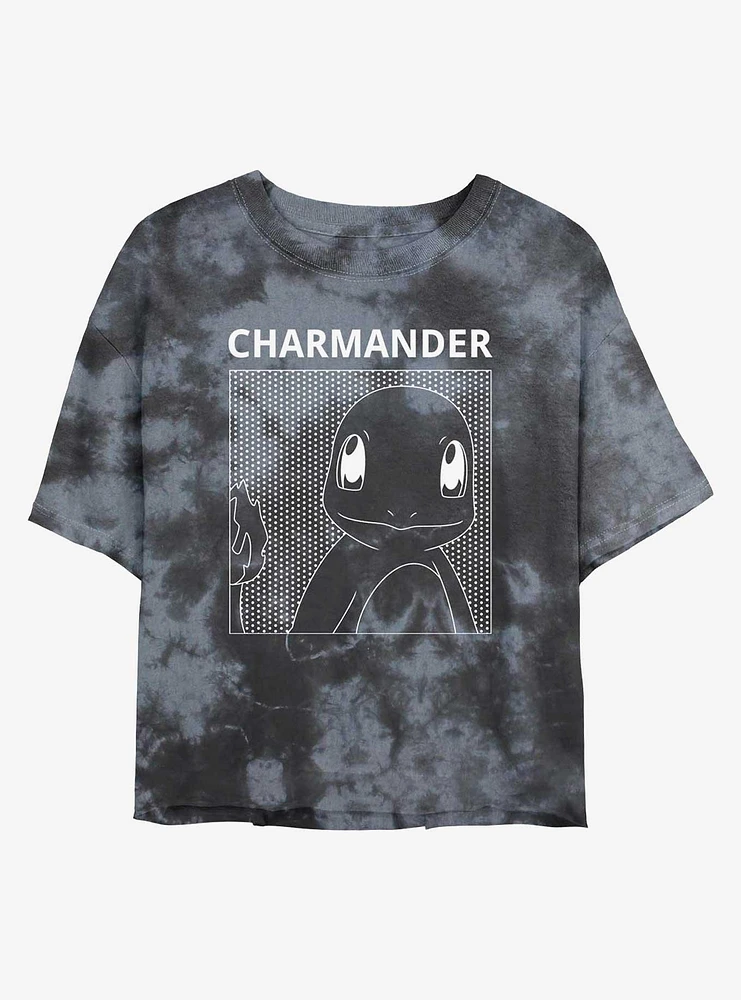 Pokemon Charmander Tie-Dye Girls Crop T-Shirt