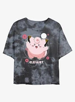 Pokemon Clefairy Fairy Dance Tie-Dye Girls Crop T-Shirt