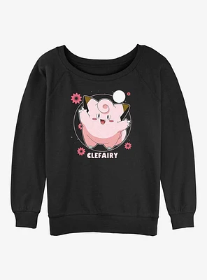 Pokemon Clefairy Fairy Dance Girls Slouchy Sweatshirt