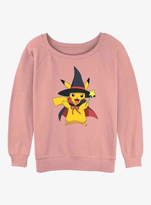 Pokemon Wizard Pikachu Girls Slouchy Sweatshirt