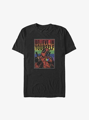Marvel Deadpool Believe Yourself Rainbow Big & Tall T-Shirt