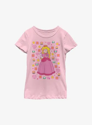Nintendo Princess Peach Icons Youth Girls T-Shirt