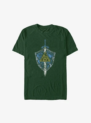 Nintendo Link's Sword and Shield Icon Fill Extra Soft T-Shirt