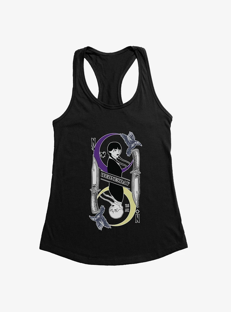 Wednesday Moon And Stars Doppleganger Card Girls Tank