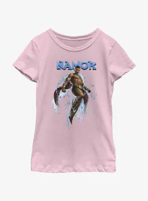 Marvel Black Panther: Wakanda Forever Namor Portrait Youth Girls T-Shirt