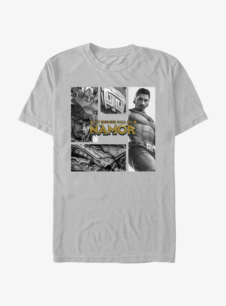 Marvel Black Panther: Wakanda Forever My Enemies Call Me Namor Panels T-Shirt