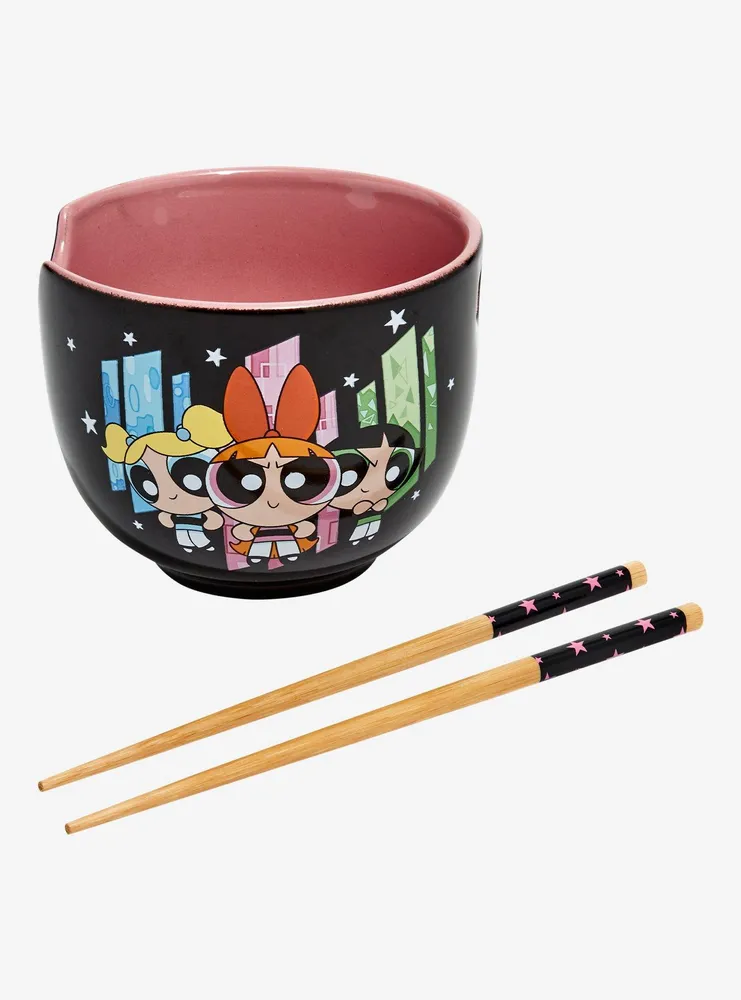 The Powerpuff Girls Panel Portraits Ramen Bowl with Chopsticks