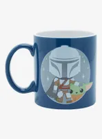 Star Wars The Mandalorian Chibi Grogu and Mando Mug