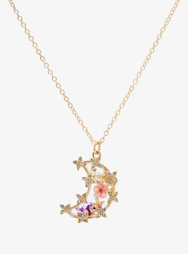 Celestial Pressed Sakura Blossoms Necklace - BoxLunch Exclusive