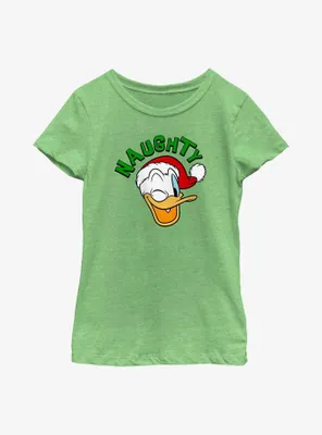 Disney Donald Duck Naughty Holiday Youth Girls T-Shirt