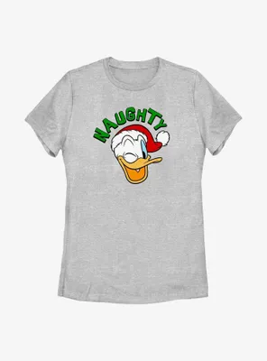 Disney Donald Duck Naughty Holiday Womens T-Shirt