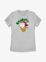 Disney Donald Duck Naughty Holiday Womens T-Shirt