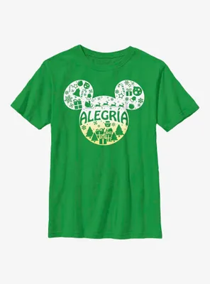 Disney Mickey Mouse Alegria Joy Spanish Ears Youth T-Shirt