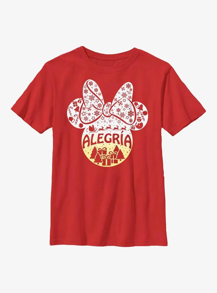 Disney Minnie Mouse Alegria Joy Spanish Ears Youth T-Shirt