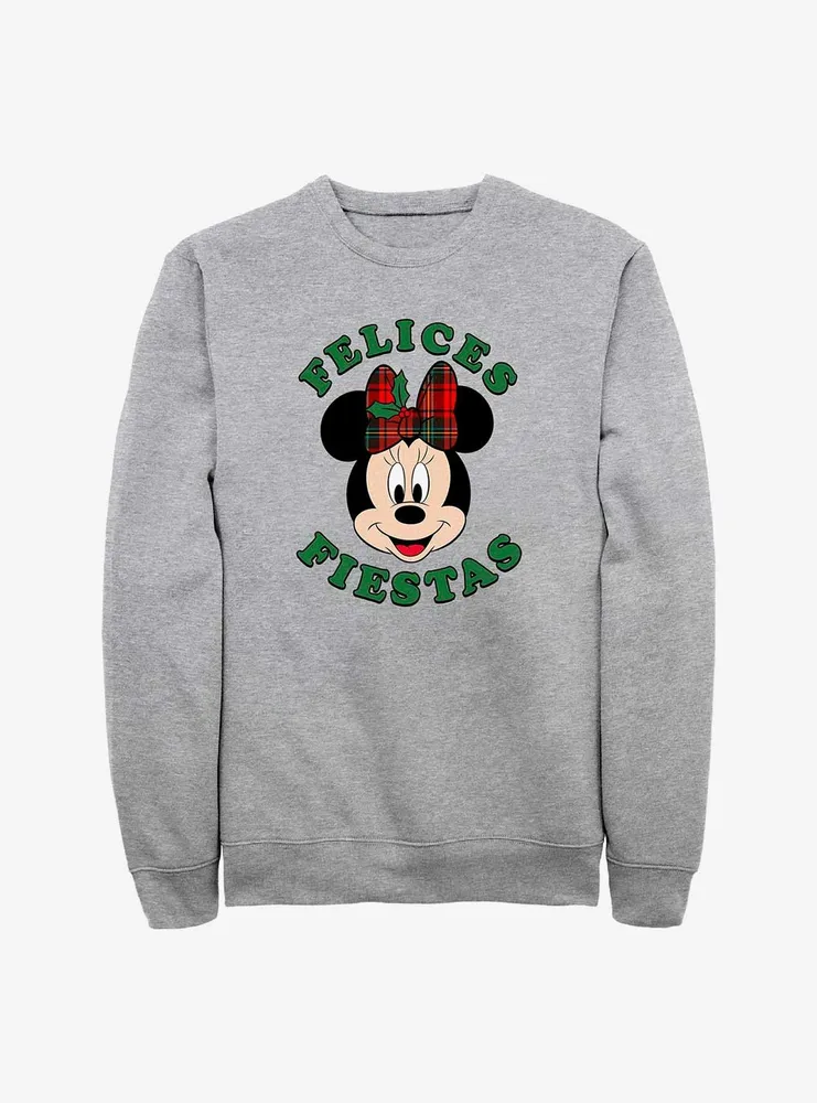 Disney Minnie Mouse Felices Fiestas Happy Holidays Spanish Sweatshirt