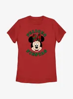 Disney Minnie Mouse Felices Fiestas Happy Holidays Spanish Womens T-Shirt