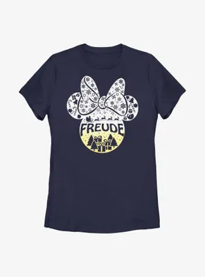 Disney Minnie Mouse Freude Joy German Ears Womens T-Shirt