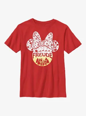 Disney Minnie Mouse Freude Joy German Ears Youth T-Shirt