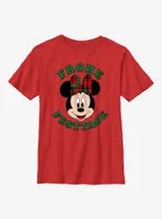 Disney Minnie Mouse Frohe Festtage Happy Holidays German Youth T-Shirt